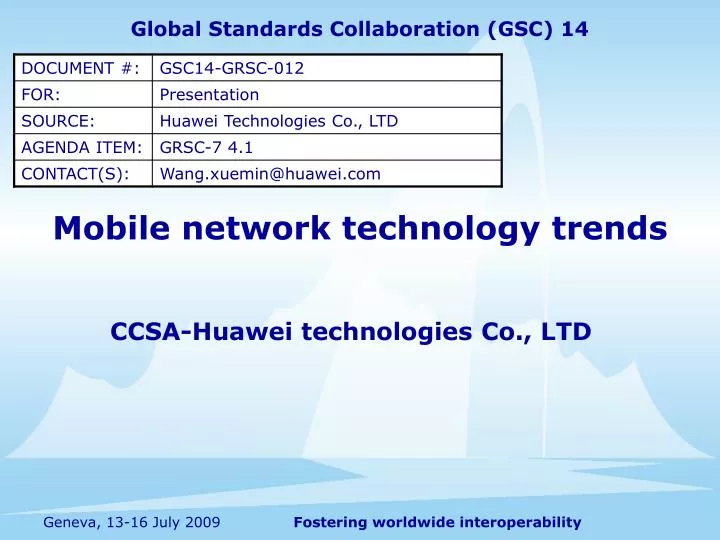 mobile network technology trends