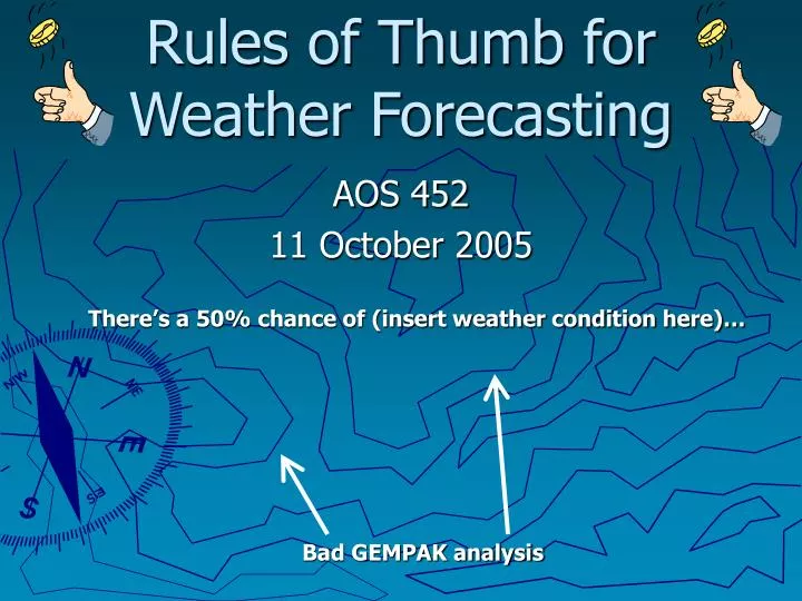 rules of thumb for weather forecasting