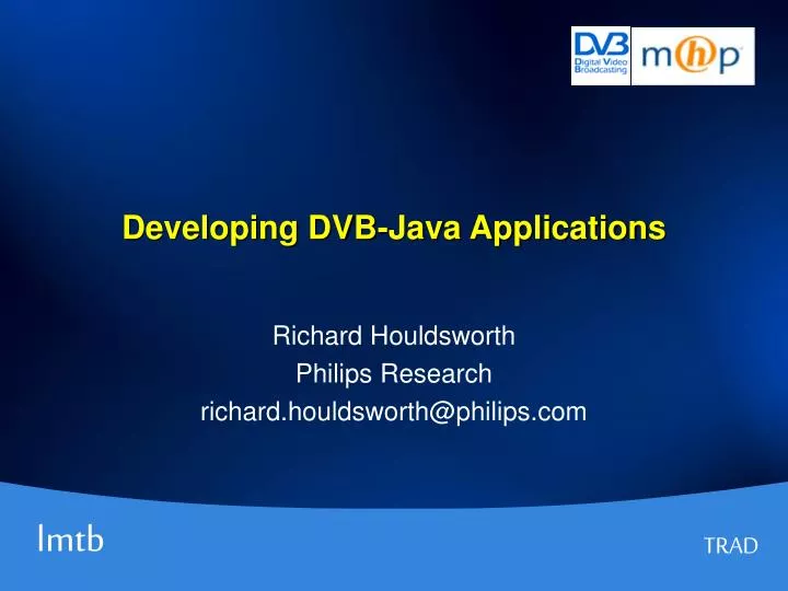 developing dvb java applications