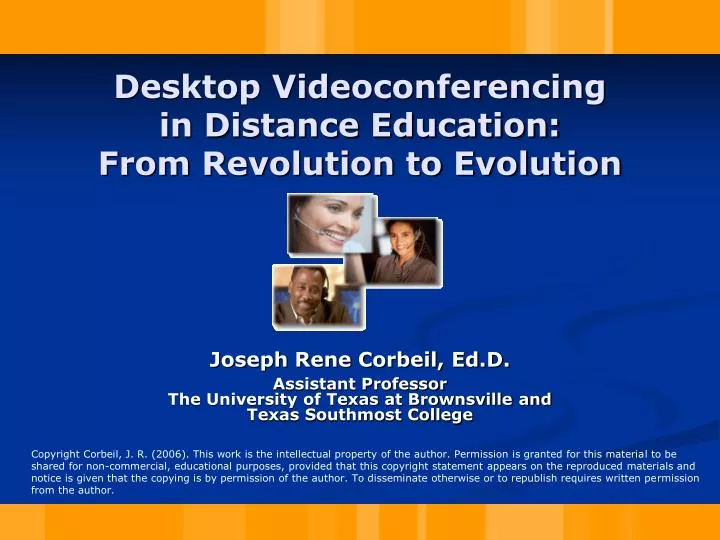 desktop videoconferencing in distance education from revolution to evolution