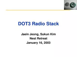 DOT3 Radio Stack