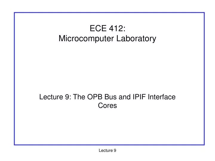 ece 412 microcomputer laboratory