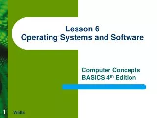 Lesson 6 Operating Systems and Software
