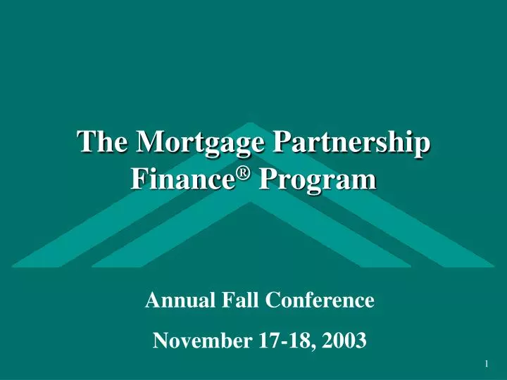 the mortgage partnership finance program