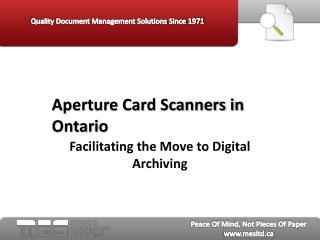 Aperture Card Scanners in Ontario - MES Hybrid
