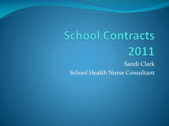 school contracts 2011