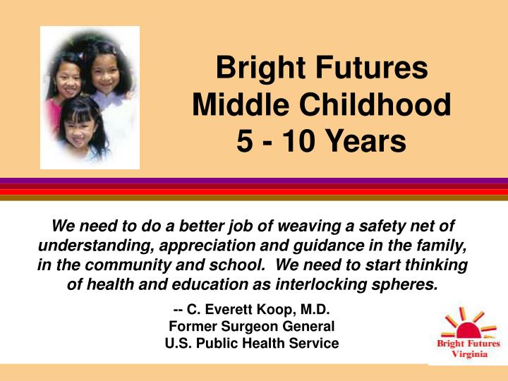 bright futures middle childhood 5 10 years