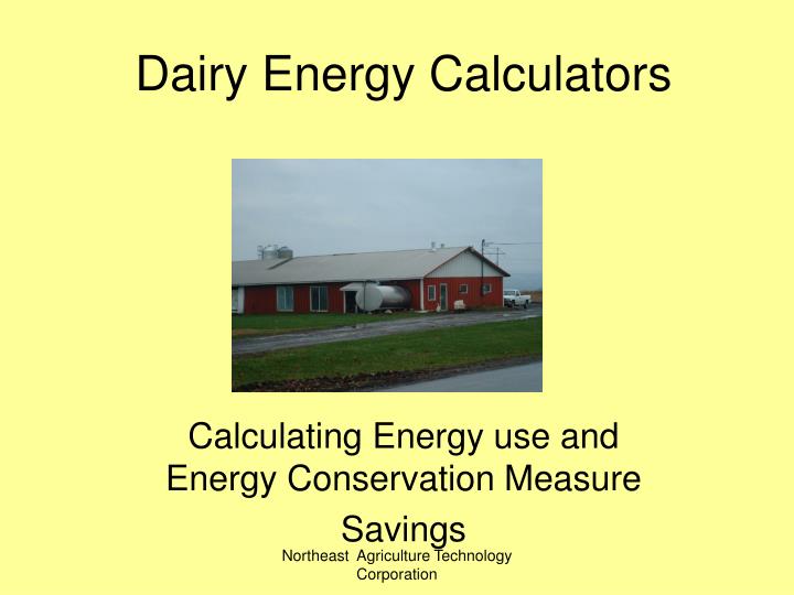 dairy energy calculators