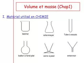 Volume et masse (Chap1)