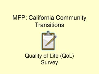 MFP: California Community Transitions