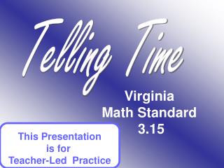 Virginia Math Standard 3.15