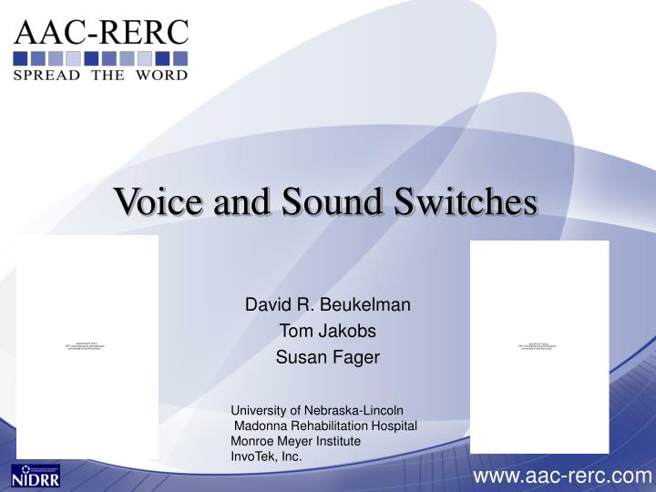 voice and sound switches