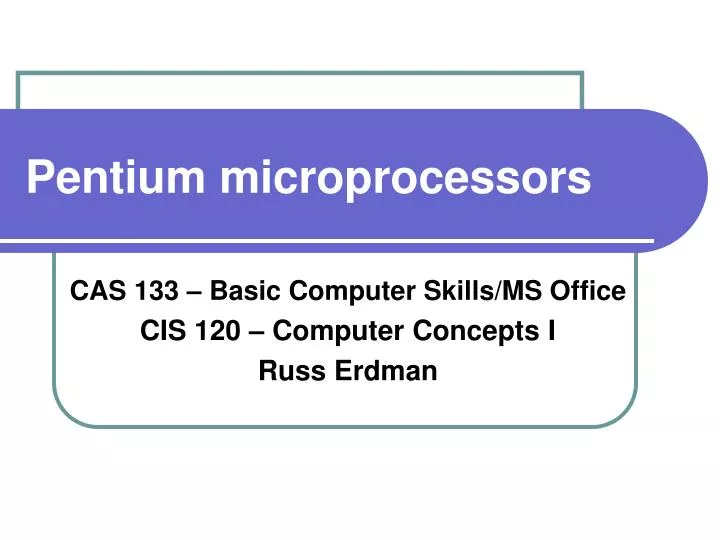 pentium microprocessors
