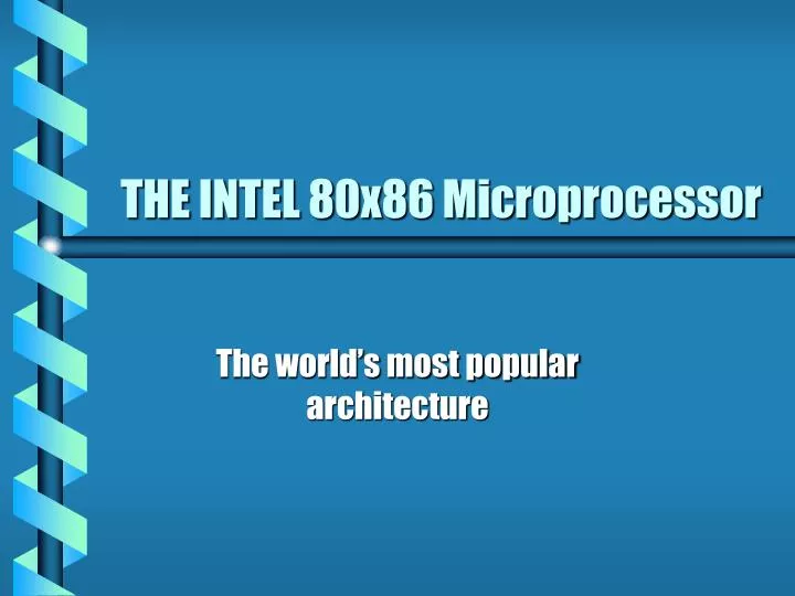 the intel 80x86 microprocessor