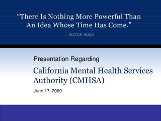 California Mental Health Services Authority (CMHSA)