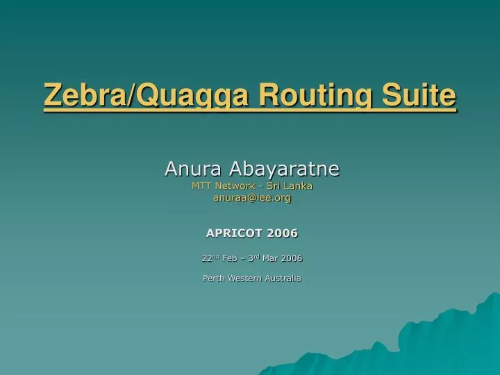 zebra quagga routing suite
