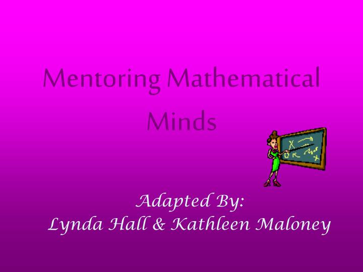 mentoring mathematical minds