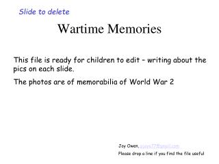 Wartime Memories