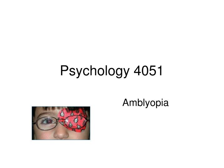 psychology 4051