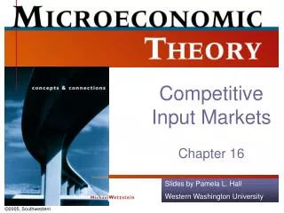 Competitive Input Markets