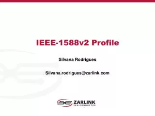IEEE-1588v2 Profile