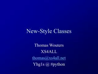 New-Style Classes