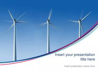 Environmental Wind Turbines Powerpoint Template