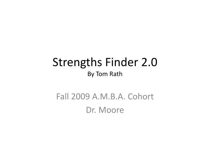 strengths finder 2 0 by tom rath