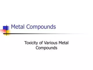 Metal Compounds