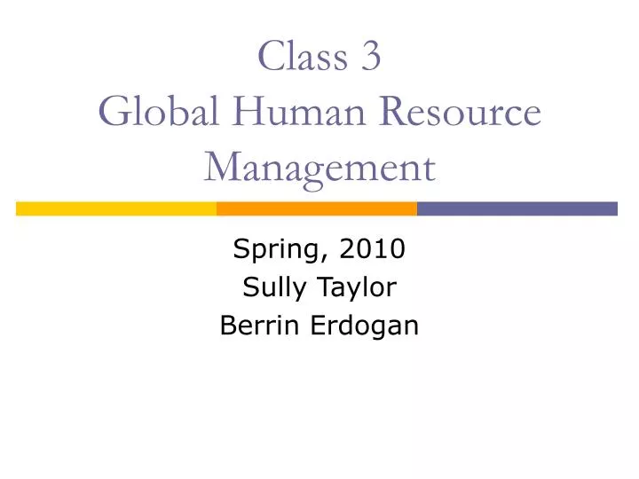 class 3 global human resource management