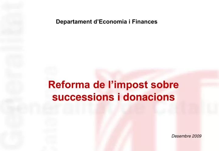 reforma de l impost sobre successions i donacions