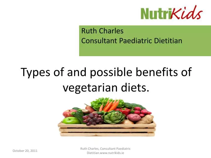 types of and possible benefits of vegetarian diets