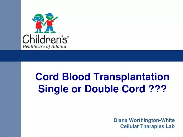 cord blood transplantation single or double cord