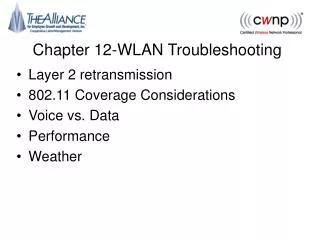 Chapter 12-WLAN Troubleshooting