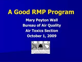 A Good RMP Program