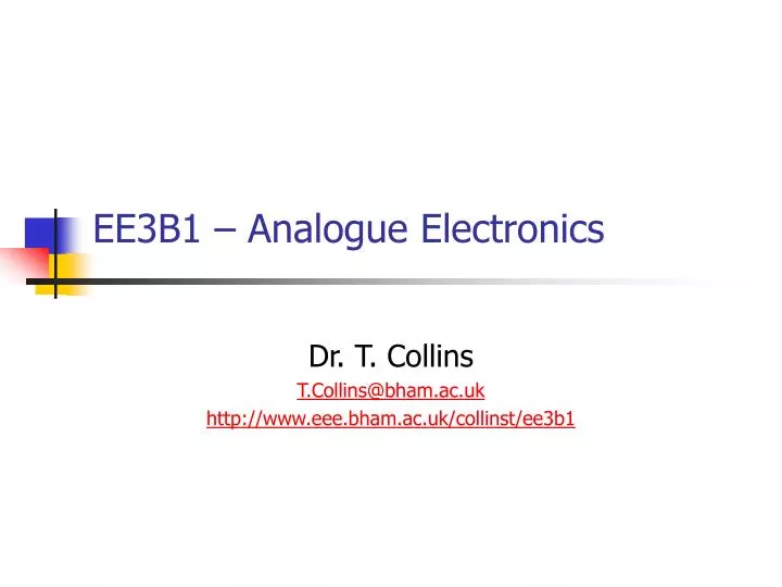 ee3b1 analogue electronics