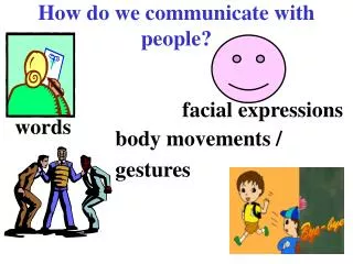How do we communicate with people?