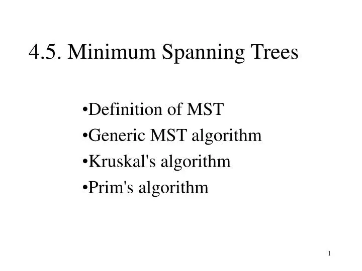 4 5 minimum spanning trees