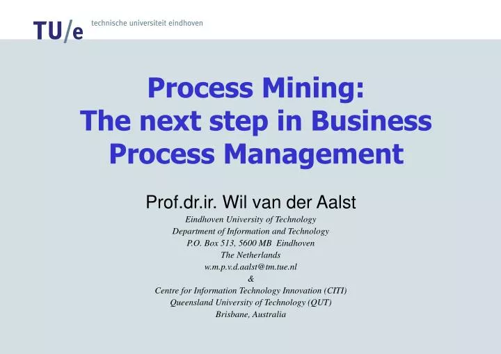 process mining the next step in business process management