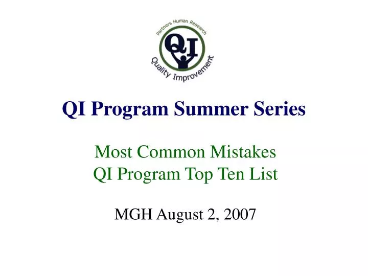 qi program summer series