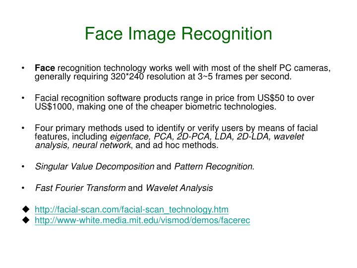 face image recognition