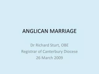 ANGLICAN MARRIAGE