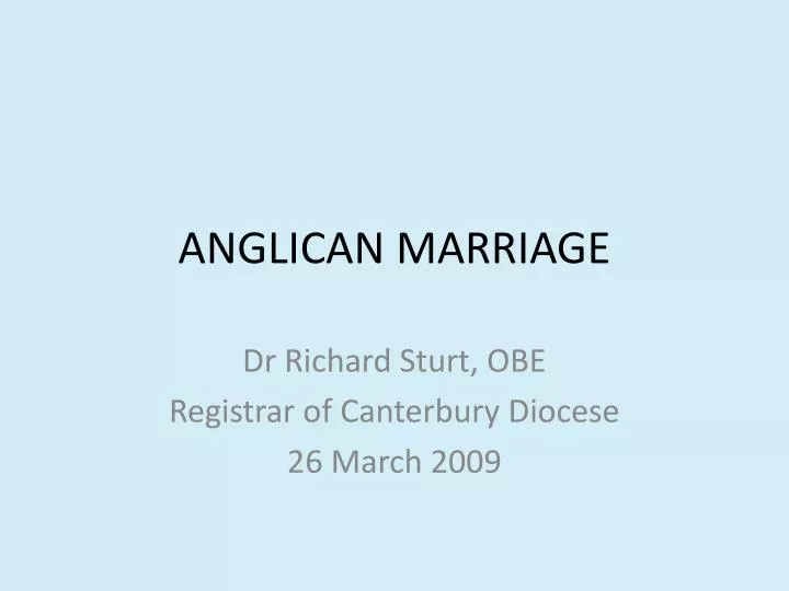 anglican marriage