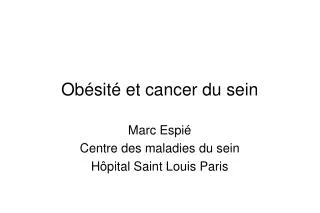 Obésité et cancer du sein