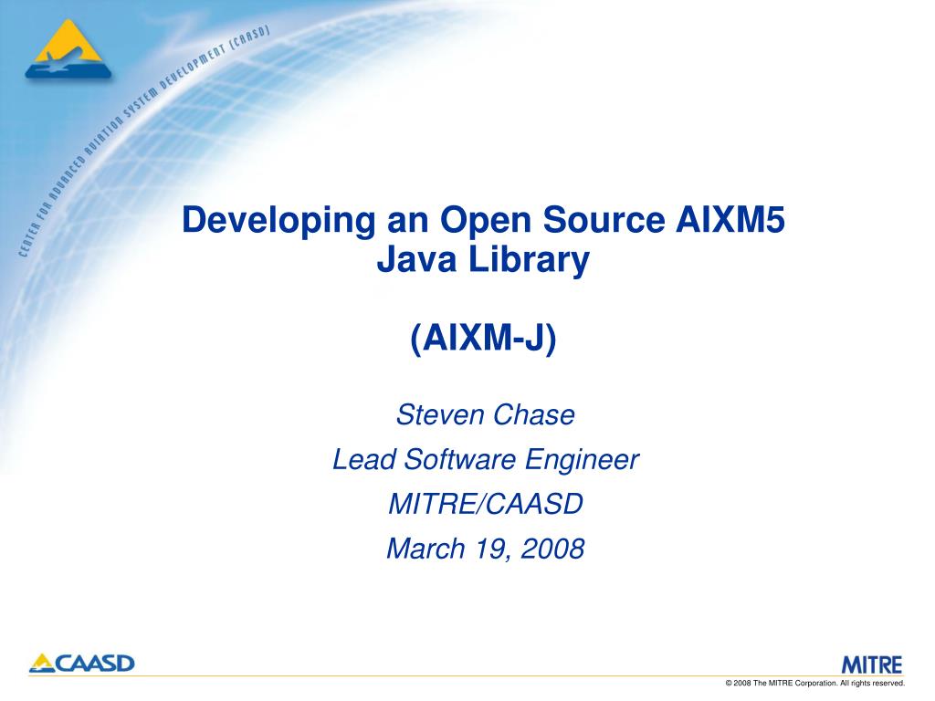 PPT - Developing an Open Source AIXM5 Java Library (AIXM-J) PowerPoint ...