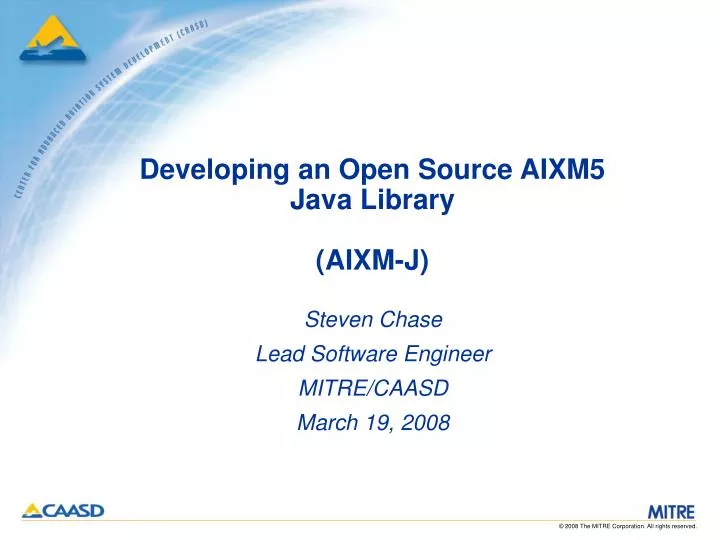 developing an open source aixm5 java library aixm j