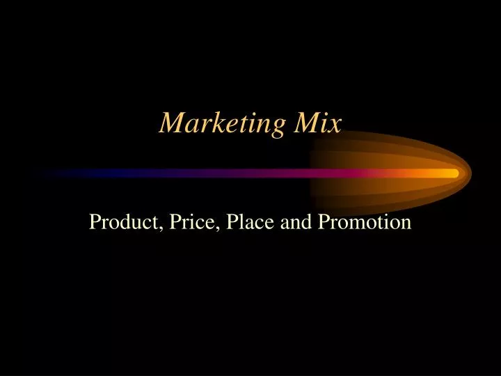 marketing mix