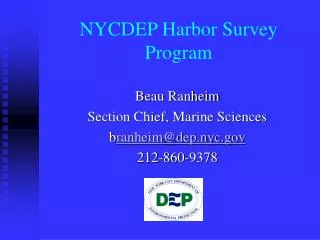 NYCDEP Harbor Survey Program