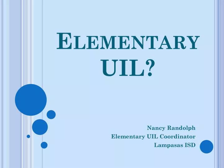 elementary uil