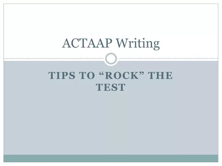 actaap writing
